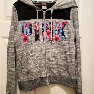 Grey Pink Hoodie
